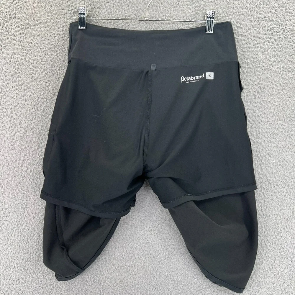 BETABRAND Skort Womens Size‎ Small Solid Black Zipper Back A Line Basic Neutral